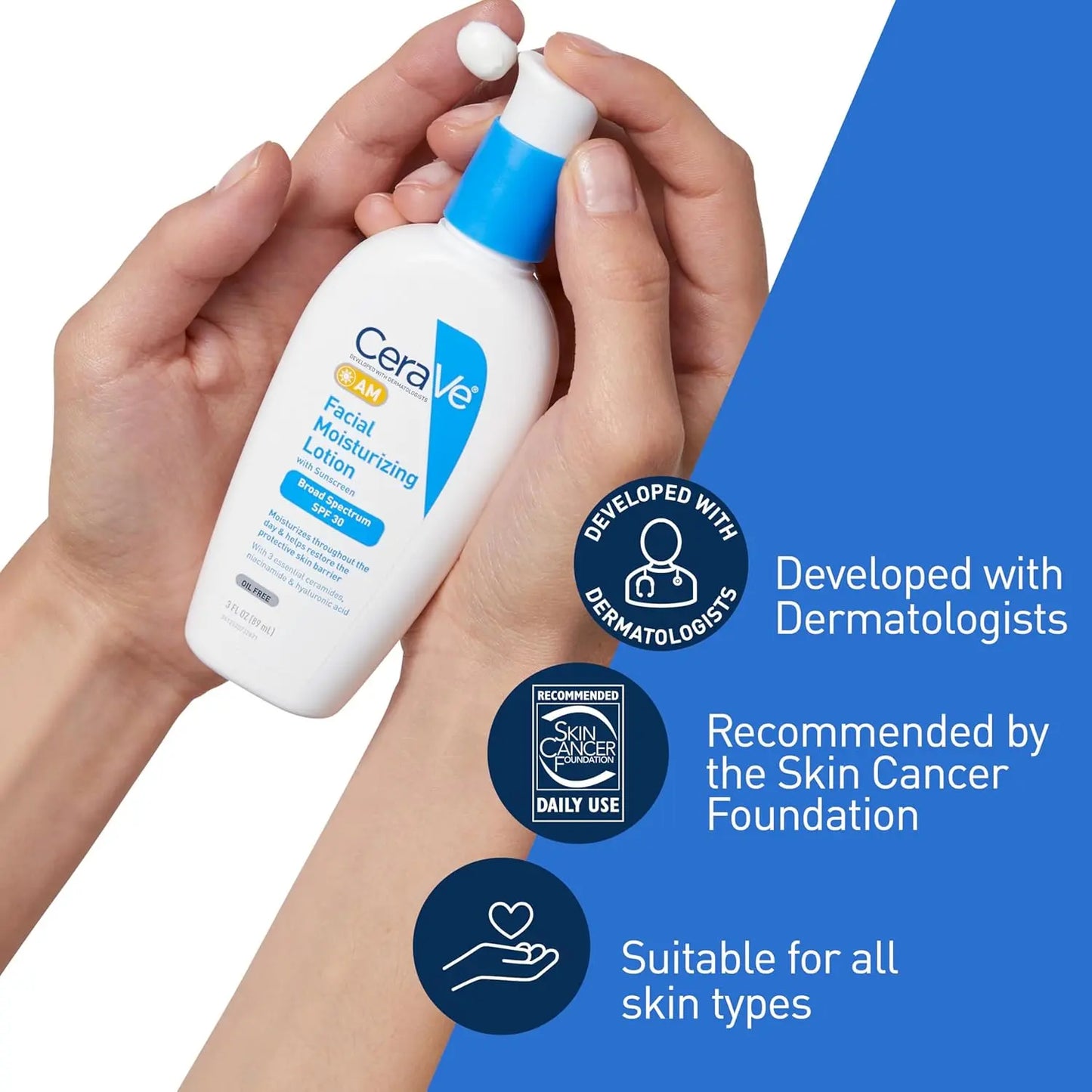 CeraVe AM Facial Moisturizing Lotion SPF 30 | 89ML - BeautyLabel