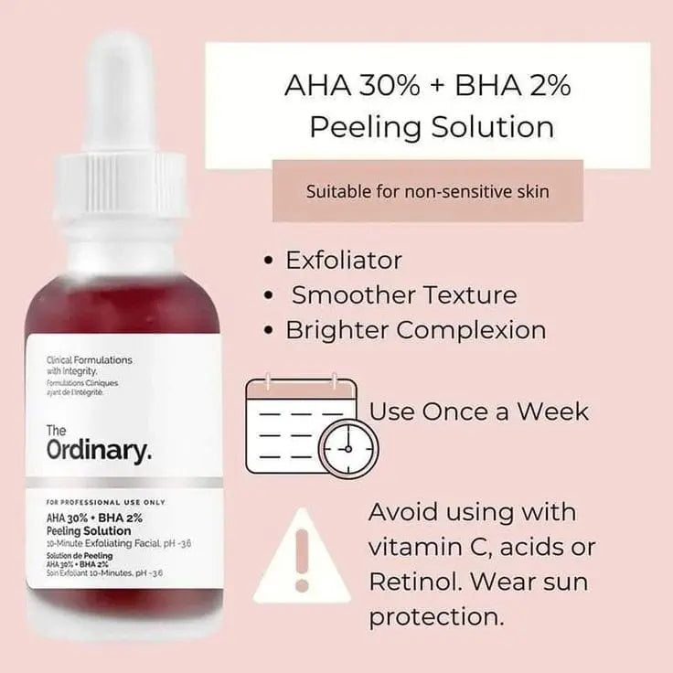 The Ordinary AHA 30% + BHA 2% Peeling Solution 30ml - BeautyLabel