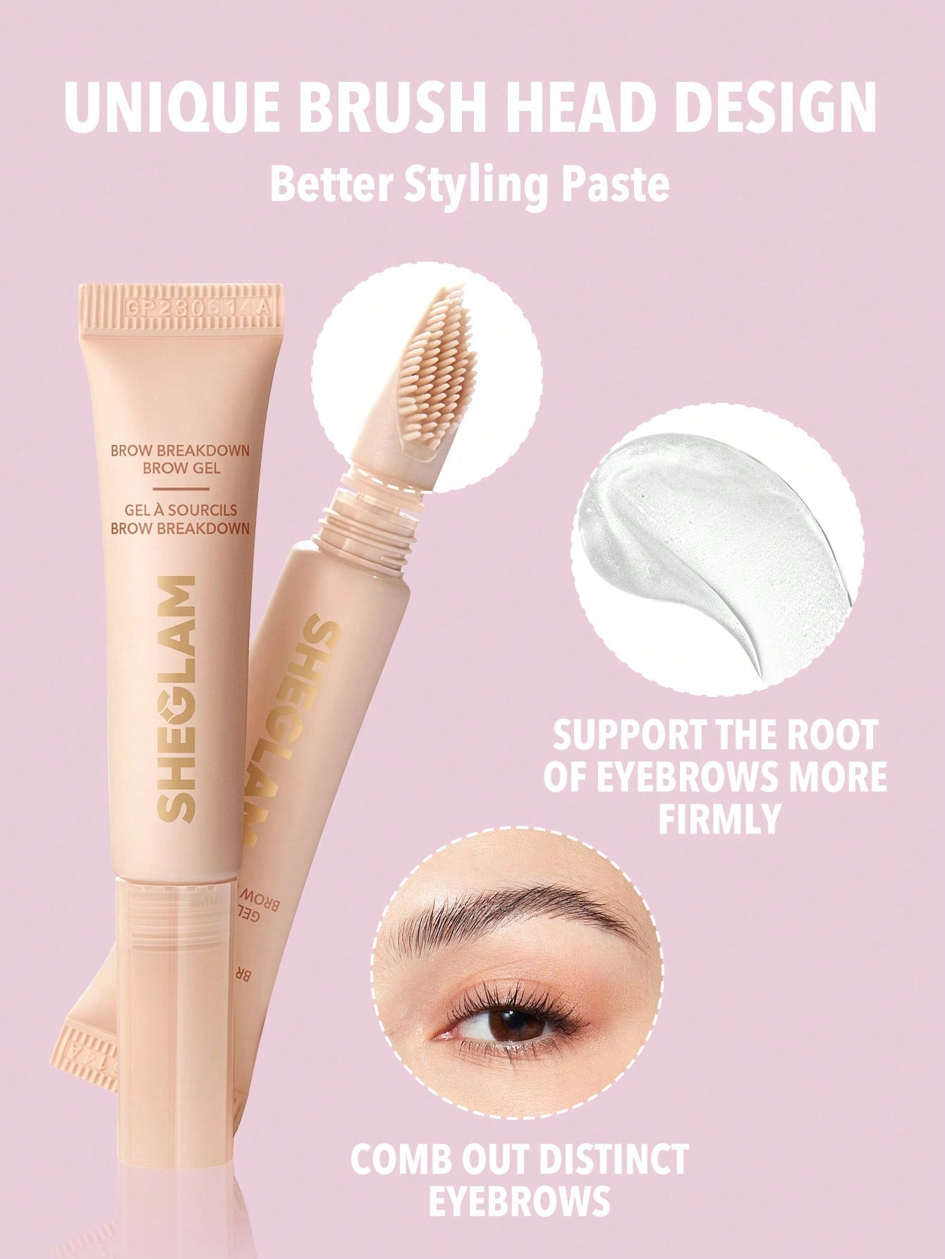 SHEGLAM Makeup- Eyebrow Breakdown Brow Clear Gel Perfect Option To Keep Brows In Place All day long