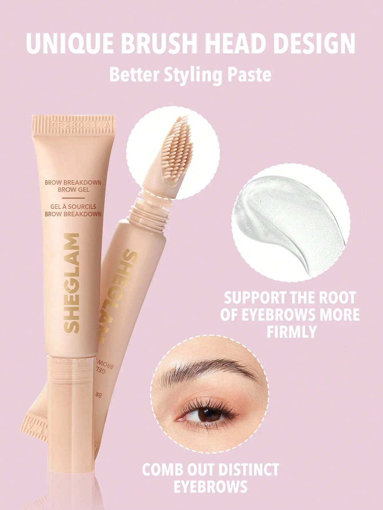 SHEGLAM Makeup- Eyebrow Breakdown Brow Clear Gel Perfect Option To Keep Brows In Place All day long BeautyLabel.pk