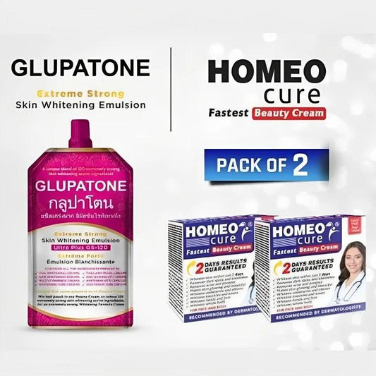 2 in 1 GLUPATONE Whitening Emulsion With Homeo Cure Cream - BeautyLabelBeautyLabelBeautyLabel2 in 1 GLUPATONE Whitening Emulsion With Homeo Cure Cream - BeautyLabel