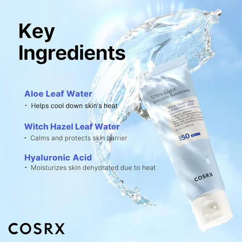 COSRX - Ultra Light Invisible Sunscreen 50ml - BeautyLabel