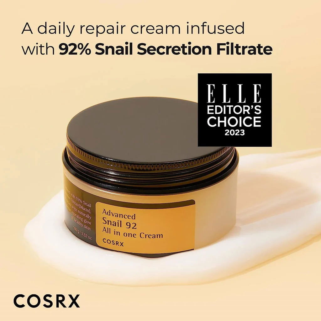 COSRX Bundle Deal : Advanced Snail 96 Mucin Power Essence 100ml + Advanced Snail 92 All in one Cream 100g - BeautyLabel