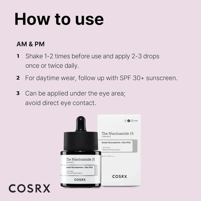 COSRX Niacinamide 15% Face Serum 20ml - BeautyLabel