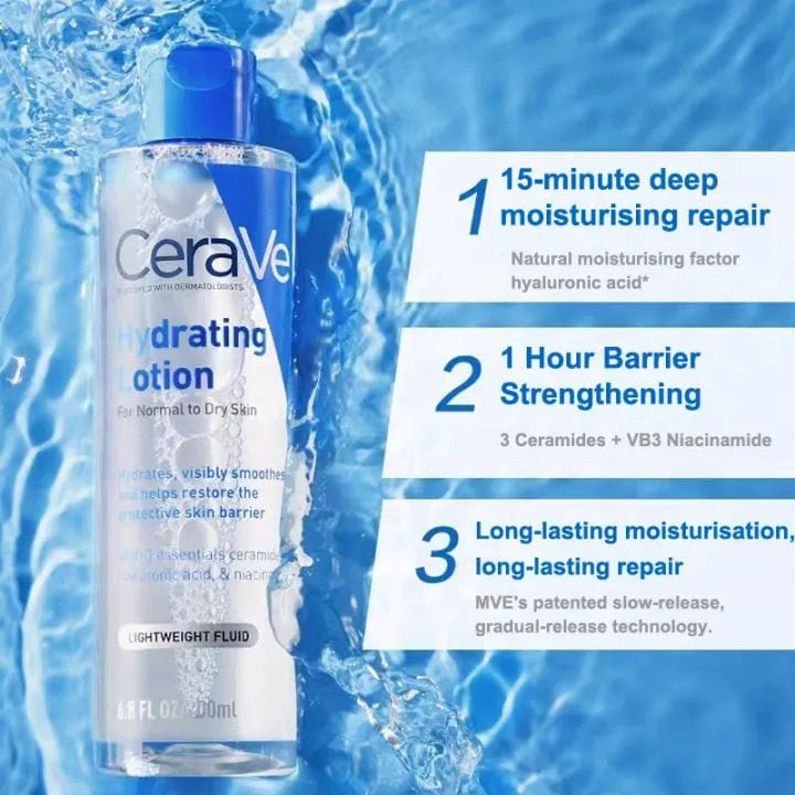 CeraVe Hydrating Lotion For Normal To Dry Skin 200ml - BeautyLabel