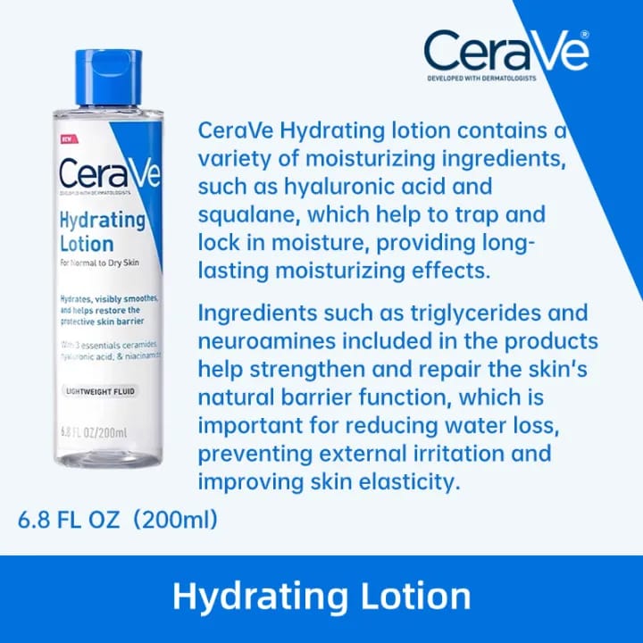 CeraVe Hydrating Lotion For Normal To Dry Skin 200ml - BeautyLabel