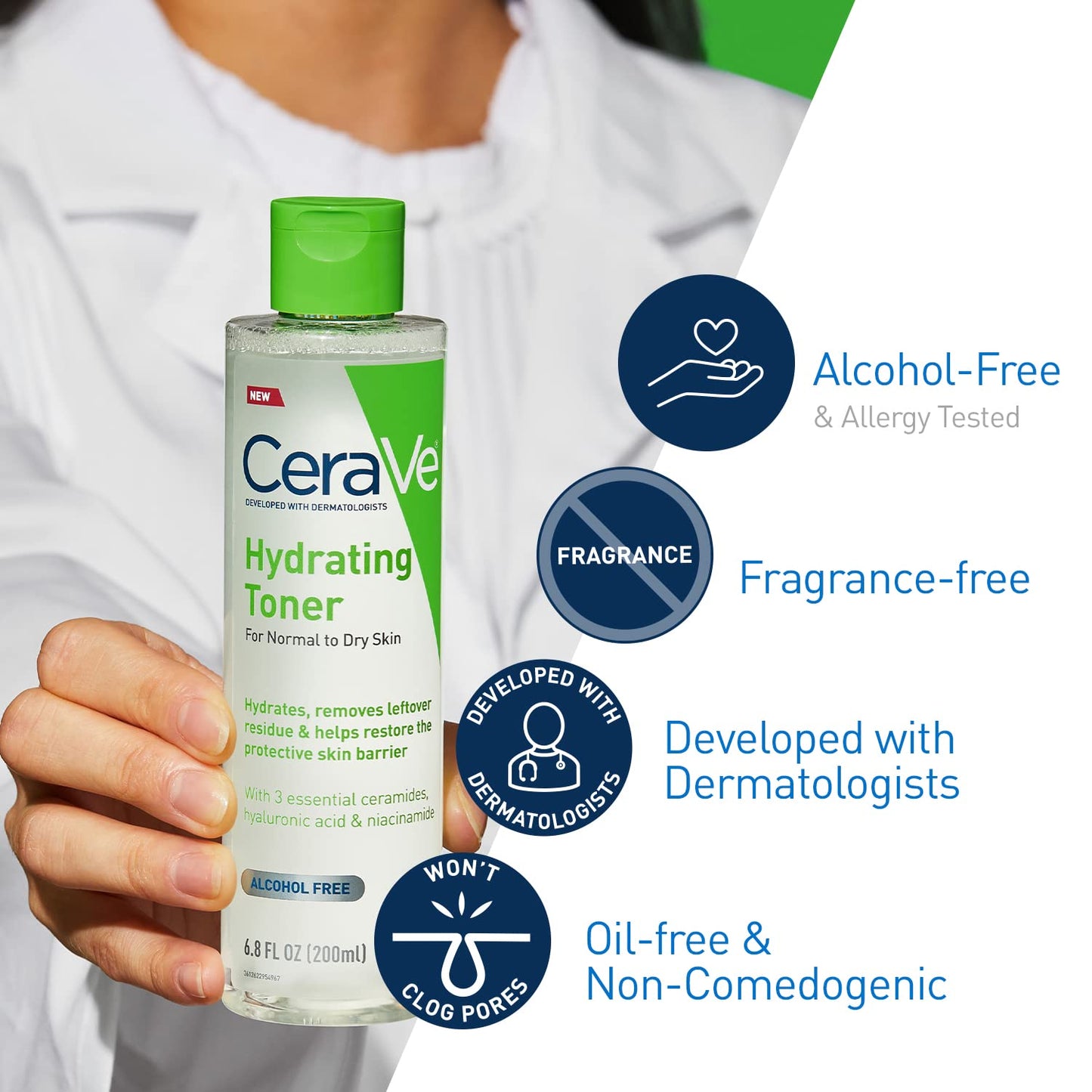 CeraVe Hydrating Toner For Normal To Dry Skin 200ml - BeautyLabel