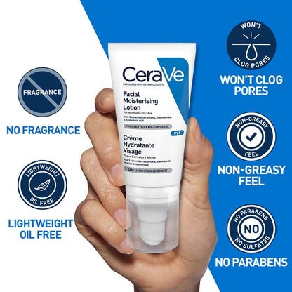CeraVe PM Facial Moisturizing Lotion For Normal To Dry Skin 52ml - BeautyLabel
