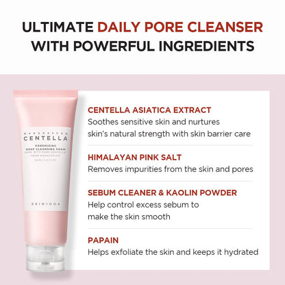 Skin1004 Madagascar - Centella Poremizing Deep Cleansing Foam 125ml - BeautyLabel