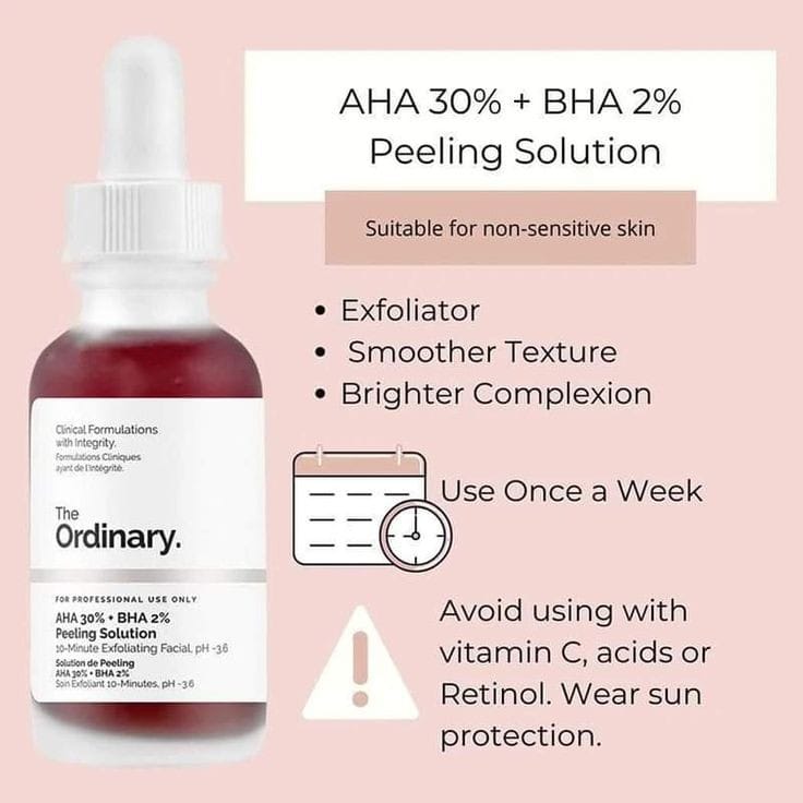 The Ordinary AHA 30% + BHA 2% Peeling Solution 30ml - BeautyLabel