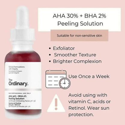 The Ordinary AHA 30% + BHA 2% Peeling Solution 30ml - BeautyLabel