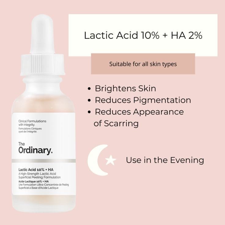 The Ordinary Lactic Acid 10% + HA 2% Superficial Peeling Formulation 30ml - BeautyLabel