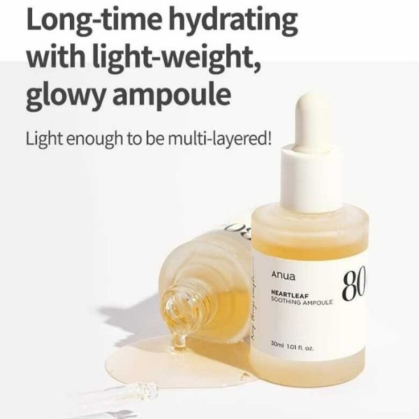 Anua Heartleaf 80 Moisture Soothing Ampoule 30ml - BeautyLabelpersonal careAnuaBeautyLabel30mlAnua Heartleaf 80 Moisture Soothing Ampoule 30ml - BeautyLabel