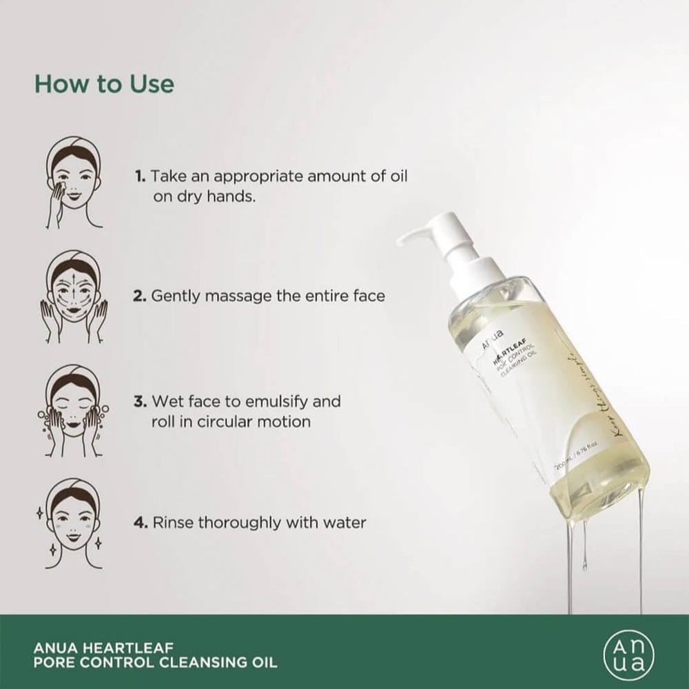 Anua Heartleaf Pore Control Cleansing Oil 200ml - BeautyLabelpersonal careAnuaBeautyLabel200mlAnua Heartleaf Pore Control Cleansing Oil 200ml - BeautyLabel