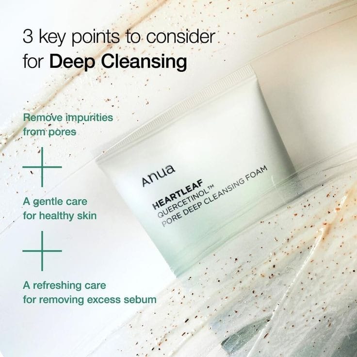 Anua Heartleaf Pore Deep Cleansing Foam 150ml - BeautyLabelpersonal careAnuaBeautyLabel150mlAnua Heartleaf Pore Deep Cleansing Foam 150ml - BeautyLabel