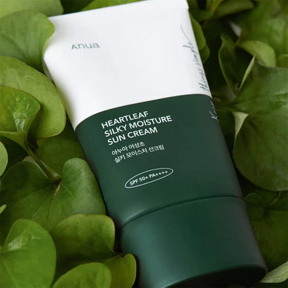 Anua Heartleaf Silky Moisture Sun Cream SPF 50+ PA++++ 50ml - BeautyLabelpersonal careAnuaBeautyLabel50mlAnua Heartleaf Silky Moisture Sun Cream SPF 50+ PA++++ 50ml - BeautyLabel