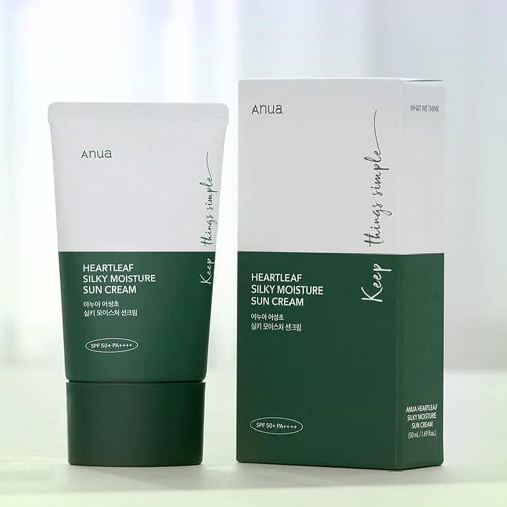 Anua Heartleaf Silky Moisture Sun Cream SPF 50+ PA++++ 50ml - BeautyLabelpersonal careAnuaBeautyLabel50mlAnua Heartleaf Silky Moisture Sun Cream SPF 50+ PA++++ 50ml - BeautyLabel