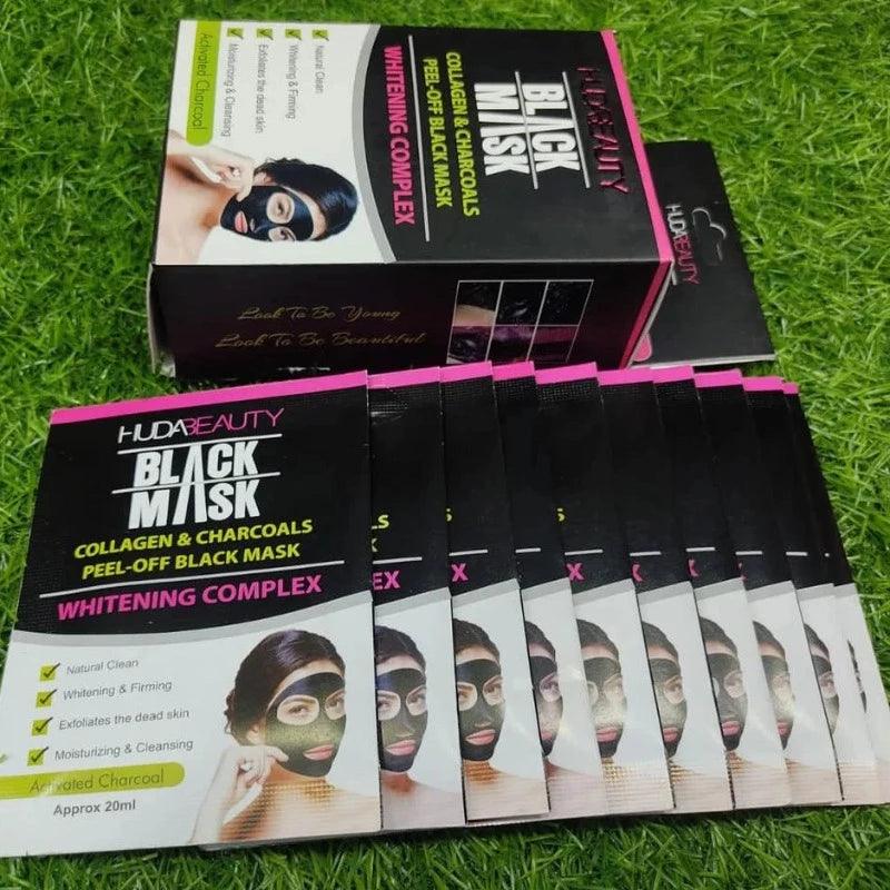 Huda Black Mask Pack of 10